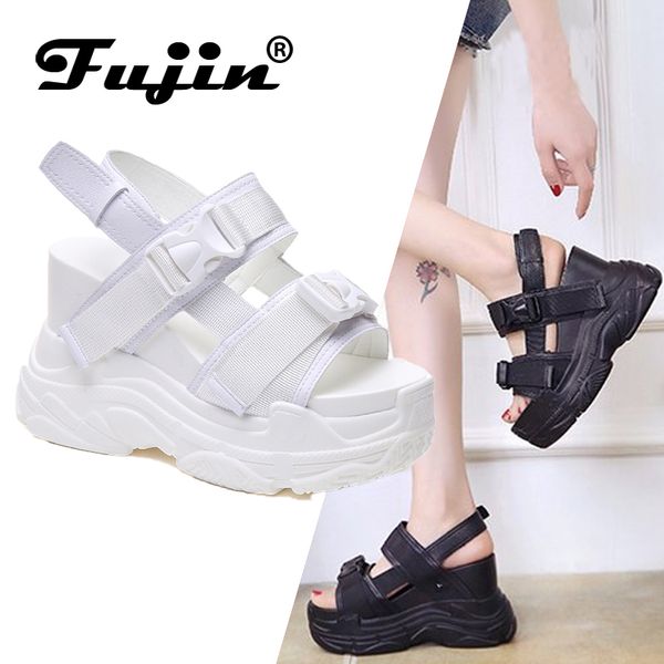 fujin high heeled sandals female increased shoes thick bottom summer 2020 new women shoes wedge with open toe platform shoes t200111, Black
fujin high heeled sandals female increased shoes thick bottom summer 2020 new women shoes wedge with open toe platform shoes t200111, Black