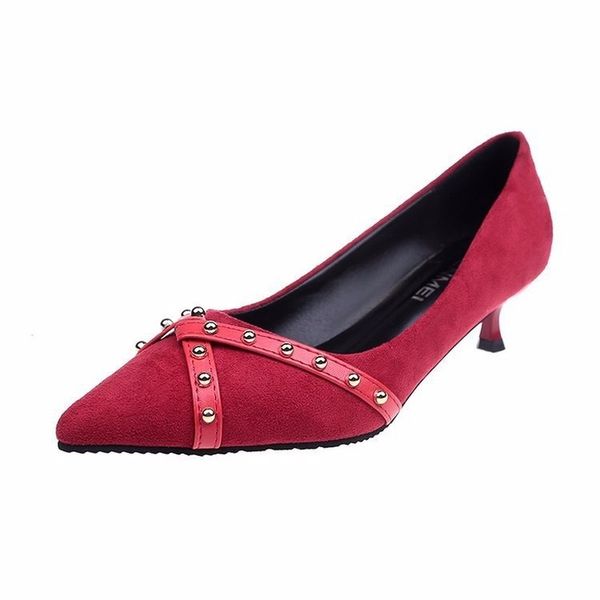 women's brand designer fashion ladies pumps 2020 new summer pointed high heel rivet thin heel pumps women shoes woman, Black
women's brand designer fashion ladies pumps 2020 new summer pointed high heel rivet thin heel pumps women shoes woman, Black