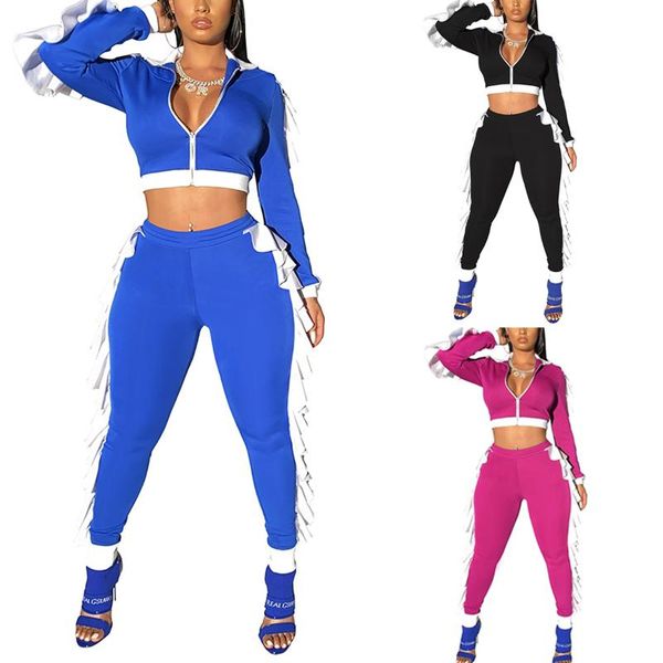 women's tracksuits women 2 pcs tracksuit sets long sleeve zip crop shirt tight pant zipper sport suits style spring set, Gray
women's tracksuits women 2 pcs tracksuit sets long sleeve zip crop shirt tight pant zipper sport suits style spring set, Gray