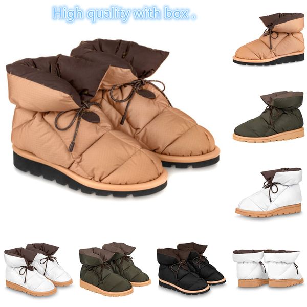 designer womens snow shoe boots women winter pillow down shoes size:35-41with original box waterproof nylon satin boot ankle luxury booties, Black
designer womens snow shoe boots women winter pillow down shoes size:35-41with original box waterproof nylon satin boot ankle luxury booties, Black