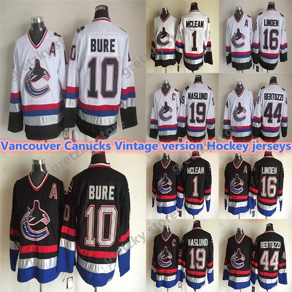 мужские ванкуверские canucks винтажные трикотажные изделия 10 bure 1 mclean 16 linden 19 naslund 44 bertuzzi отличный хоккейские изделия ccm, Black;red
мужские ванкуверские canucks винтажные трикотажные изделия 10 bure 1 mclean 16 linden 19 naslund 44 bertuzzi отличный хоккейские изделия ccm, Black;red