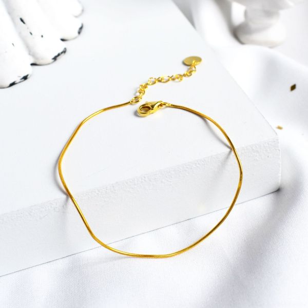 zjius s925 female silver bracelet korea chic minimalist sterling plating personality snake bone slender chain exquisite temperament bracelet, Golden;silver
zjius s925 female silver bracelet korea chic minimalist sterling plating personality snake bone slender chain exquisite temperament bracelet, Golden;silver