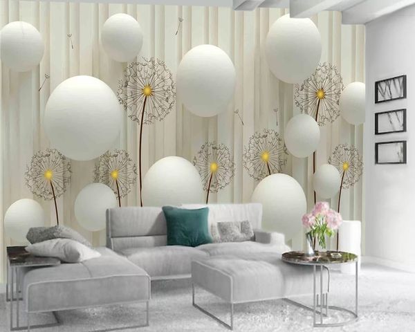 custom p wallpaper beautiful white floating ball dandelion romantic flora decorative silk 3d mural wallpaper
custom p wallpaper beautiful white floating ball dandelion romantic flora decorative silk 3d mural wallpaper