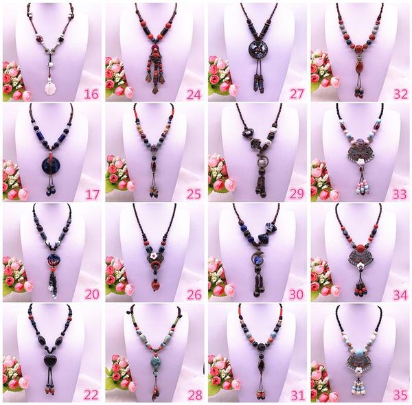 pendant necklaces fashion ethnic jewelry traditional handmade ornaments weave wax rope ceramics necklace beads long #a, Silver
pendant necklaces fashion ethnic jewelry traditional handmade ornaments weave wax rope ceramics necklace beads long #a, Silver