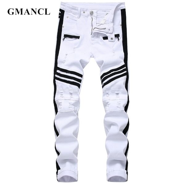 men hip-hop stripe design patchwork ripped stretch slim jeans streetwear cotton male casual joggers denim trousers plus size 42 201223, Blue
men hip-hop stripe design patchwork ripped stretch slim jeans streetwear cotton male casual joggers denim trousers plus size 42 201223, Blue