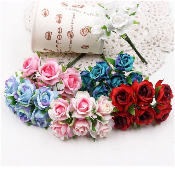 6pcs/lot 2.5cm mini silk rose artificial flower bouquet diy craft wreath scrapbook fake flower for wedding home party de bbyhvh
6pcs/lot 2.5cm mini silk rose artificial flower bouquet diy craft wreath scrapbook fake flower for wedding home party de bbyhvh