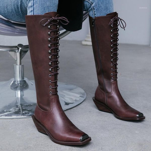 new wedges in the tube boots retro cross straps boots with square head tide ladies zipper straps popular women's1, Black
new wedges in the tube boots retro cross straps boots with square head tide ladies zipper straps popular women's1, Black