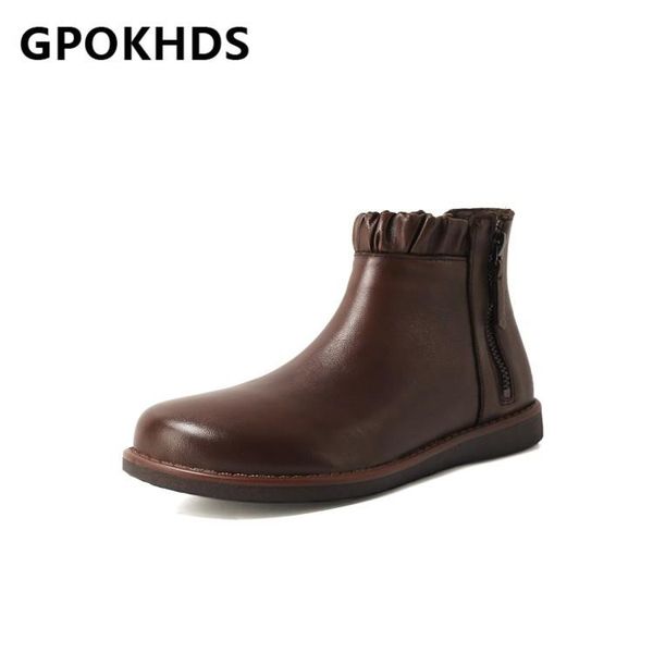 gpokhds 2021 women ankle boots cow leather winter short plush round toe zipper low heels female riding boots size 41, Black
gpokhds 2021 women ankle boots cow leather winter short plush round toe zipper low heels female riding boots size 41, Black