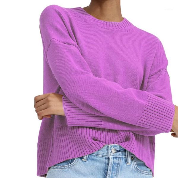 autumn winter women's purple sweater casual simple fashion knitted pullover pink drop shoulder sleeve o-neck sweater1, White;black
autumn winter women's purple sweater casual simple fashion knitted pullover pink drop shoulder sleeve o-neck sweater1, White;black