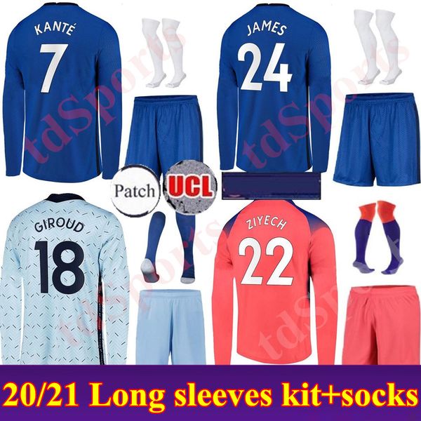 20 21 long sleeves pulisic soccer jerseys kovacic jorginho giroud kante pedro 2020 2021 mount home away third men kit football shirts, Black
20 21 long sleeves pulisic soccer jerseys kovacic jorginho giroud kante pedro 2020 2021 mount home away third men kit football shirts, Black