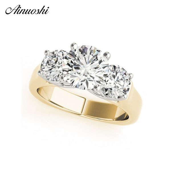 ainuoshi 925 sterling silver princess wedding engagement rings three stones rings round cut bridal rings girls party accessaries y200106, Slivery;golden
ainuoshi 925 sterling silver princess wedding engagement rings three stones rings round cut bridal rings girls party accessaries y200106, Slivery;golden