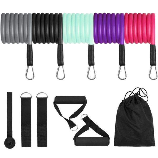 11pcs resistance bands set workout fitness tube door anchor ankle straps cushioned handles with bag for home gym exercise kg-713
11pcs resistance bands set workout fitness tube door anchor ankle straps cushioned handles with bag for home gym exercise kg-713