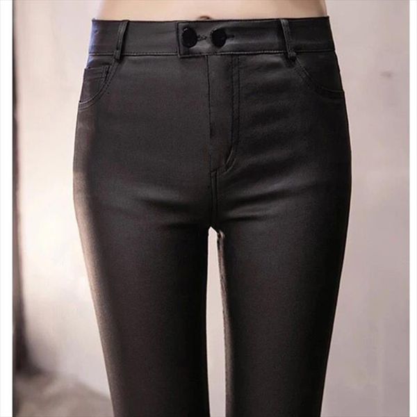 women high waist leather trousers 2019 winter black tight leather pants female plus size velvet slim stretch pencil pantalons
women high waist leather trousers 2019 winter black tight leather pants female plus size velvet slim stretch pencil pantalons