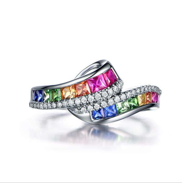 european and american natural red sapphire ring plated 18k gold inlaid diamond rainbow colored gemstone for women stackable ring, Silver
european and american natural red sapphire ring plated 18k gold inlaid diamond rainbow colored gemstone for women stackable ring, Silver