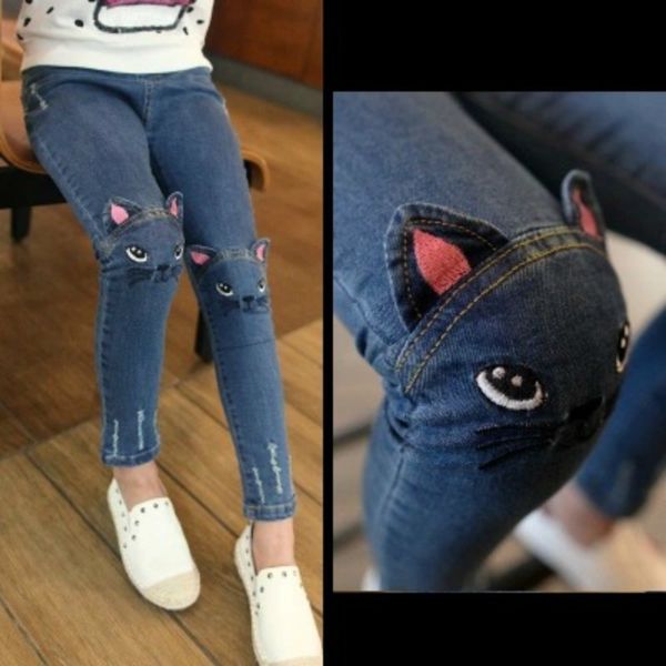 girls spring autumn children's wear cartoon cat embroidery pencil pants baby girl kids jeans 2-10 ages y200409, Blue
girls spring autumn children's wear cartoon cat embroidery pencil pants baby girl kids jeans 2-10 ages y200409, Blue