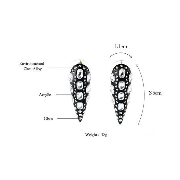 charming black color fashion stylish lady rivets hiphop earrings studs new arrival charmi jllkin, White
charming black color fashion stylish lady rivets hiphop earrings studs new arrival charmi jllkin, White