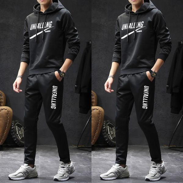 2020 spring and autumn new leisure sports suit men's korean sweater sweaterversion ins trend hooded long sleeve sweater set hbxtx, Black
2020 spring and autumn new leisure sports suit men's korean sweater sweaterversion ins trend hooded long sleeve sweater set hbxtx, Black