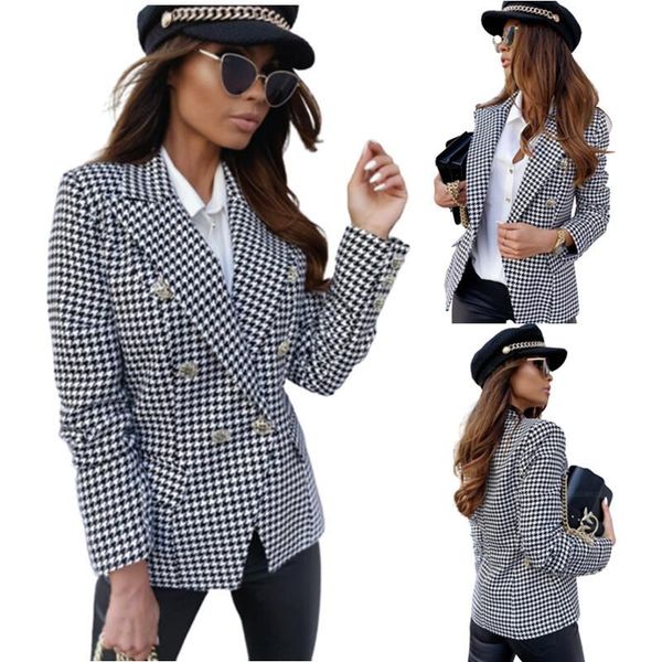 speed sell tong wish amazon style autumn/winter long sleeve printed grid small double-breasted suit jacket female, White;black
speed sell tong wish amazon style autumn/winter long sleeve printed grid small double-breasted suit jacket female, White;black