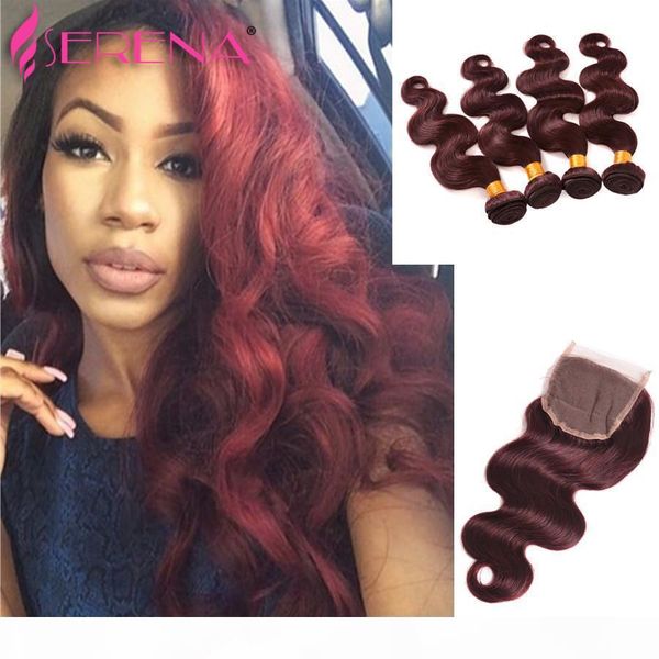 8a brazilian burgundy with lace frontal closure 4x4 braid body wave #99j wine red human hair bundles with ear to ear full frontal, Black;brown
8a brazilian burgundy with lace frontal closure 4x4 braid body wave #99j wine red human hair bundles with ear to ear full frontal, Black;brown