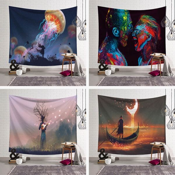 dreamlike sea style wall tapestry beach towel moon jellyfish pattern home decorative tapete bedroom blanket table cloth yoga mat
dreamlike sea style wall tapestry beach towel moon jellyfish pattern home decorative tapete bedroom blanket table cloth yoga mat
