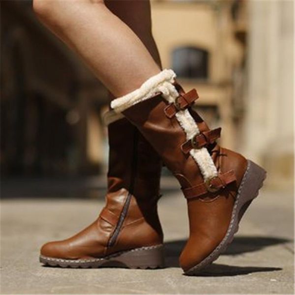 2021 winter mid calf boots new warmer plush ladies flat shoes solid artificial leather girls long boots female snow, Black
2021 winter mid calf boots new warmer plush ladies flat shoes solid artificial leather girls long boots female snow, Black