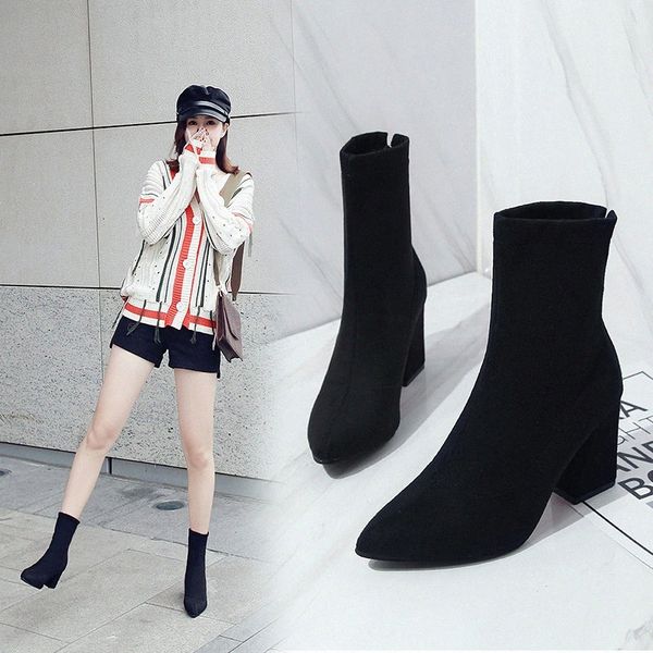 fashion women ankle boots thick heels shoes female pointed toe ladies shoe brand 2020 boot woman zipper super high #lt0m, Black
fashion women ankle boots thick heels shoes female pointed toe ladies shoe brand 2020 boot woman zipper super high #lt0m, Black