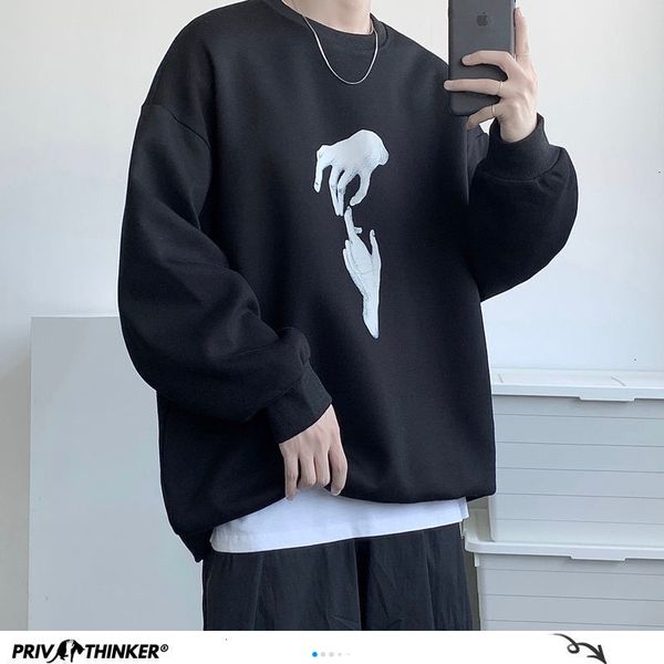 2021 new privathinker hand printed korean streetwear sweatshirts men oversize casual hoodies autumn winter new men's warm clothing 72m2, Black
2021 new privathinker hand printed korean streetwear sweatshirts men oversize casual hoodies autumn winter new men's warm clothing 72m2, Black