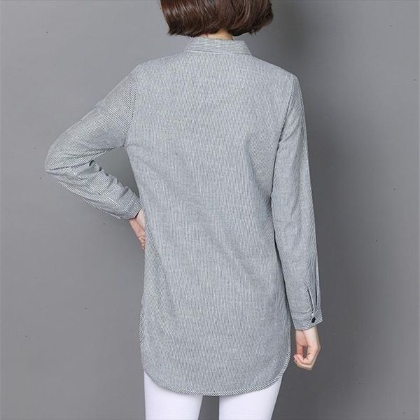 striped women blouse shirt casual loose style shirt plus size spring autumn long sleeve office ladies clothing, White
striped women blouse shirt casual loose style shirt plus size spring autumn long sleeve office ladies clothing, White