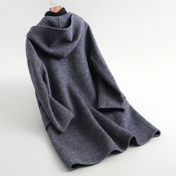 women's wool & blends 2021 casual women coat long autumn winter female jacket sided alpaca cashmere coats hooded outerwear 38049 wyq367, Black
women's wool & blends 2021 casual women coat long autumn winter female jacket sided alpaca cashmere coats hooded outerwear 38049 wyq367, Black
