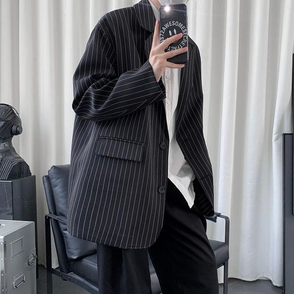 men's suits & blazers yasuguoji fashion men casual blazer striped long sleeve lapel korean mens suit streetwear coats fitness vaguelebl, White;black
men's suits & blazers yasuguoji fashion men casual blazer striped long sleeve lapel korean mens suit streetwear coats fitness vaguelebl, White;black