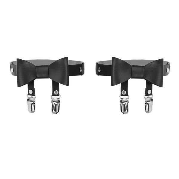 womens high waist elastic shiny metallic garter belt suspender elastic straps metal duck-mouth clips bowknot stockings suspender, Black;white
womens high waist elastic shiny metallic garter belt suspender elastic straps metal duck-mouth clips bowknot stockings suspender, Black;white