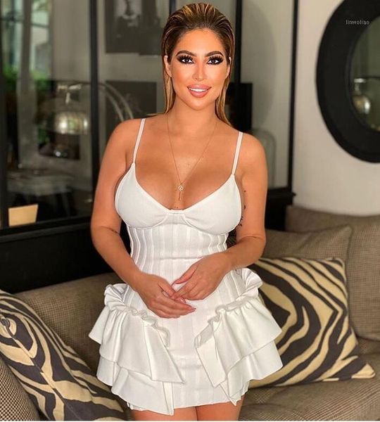 sleeveless white pleated bandage dress 2020 designer evening party dress vestido1, Black;gray
sleeveless white pleated bandage dress 2020 designer evening party dress vestido1, Black;gray
