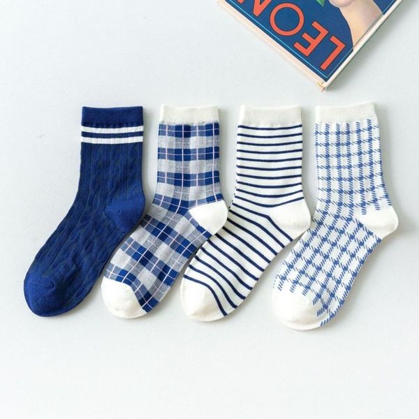 girl thousand bird british style versatile cotton blue stripe check lovers children's socks fashion, Black;white
girl thousand bird british style versatile cotton blue stripe check lovers children's socks fashion, Black;white