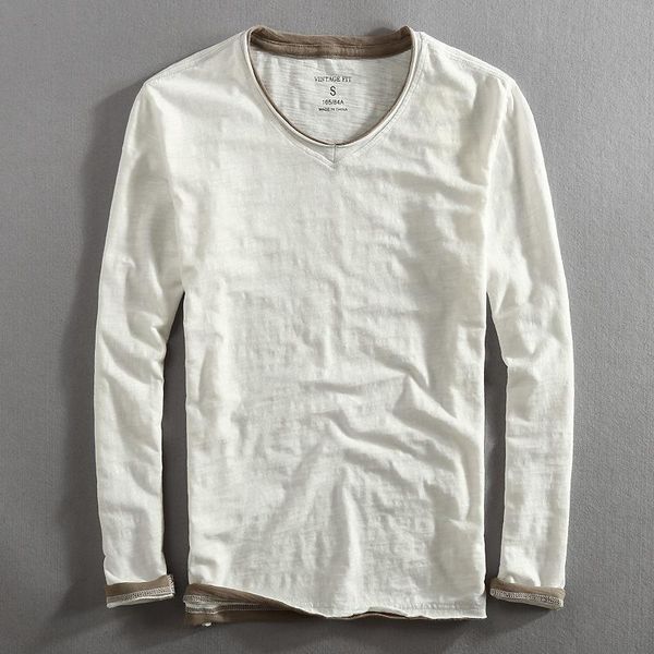 men's casual shirts 2021 long sleeve v-neck t-shirts fake two pieces pure cotton tees men blue white black patchwork male pullover
men's casual shirts 2021 long sleeve v-neck t-shirts fake two pieces pure cotton tees men blue white black patchwork male pullover