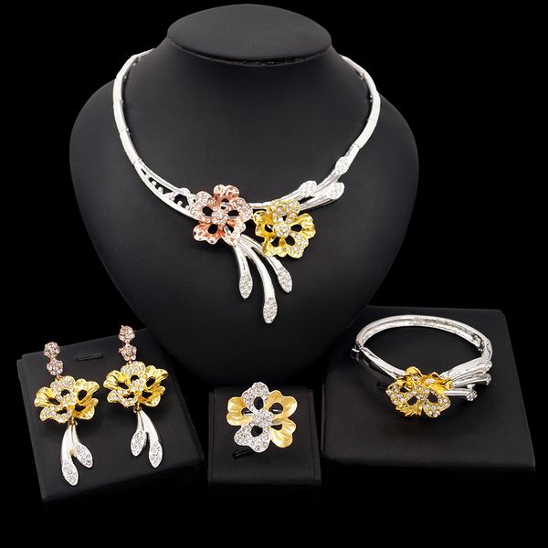 yulaili nigerian wedding jewelery rhinestone necklace dangle earrings charm bangle ring women dubai gold jewelry sets wholesale, Black
yulaili nigerian wedding jewelery rhinestone necklace dangle earrings charm bangle ring women dubai gold jewelry sets wholesale, Black