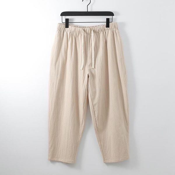 men's pants summer trousers boys cotton linen loose casual men sports jogger male cropped wide harem plus size 4xl, Black
men's pants summer trousers boys cotton linen loose casual men sports jogger male cropped wide harem plus size 4xl, Black