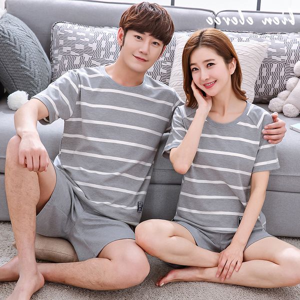 couple's pajamas sleepwear summer short-sleeved large size loose men women's 2piece set casual nightwear home clothing, Black;brown
couple's pajamas sleepwear summer short-sleeved large size loose men women's 2piece set casual nightwear home clothing, Black;brown