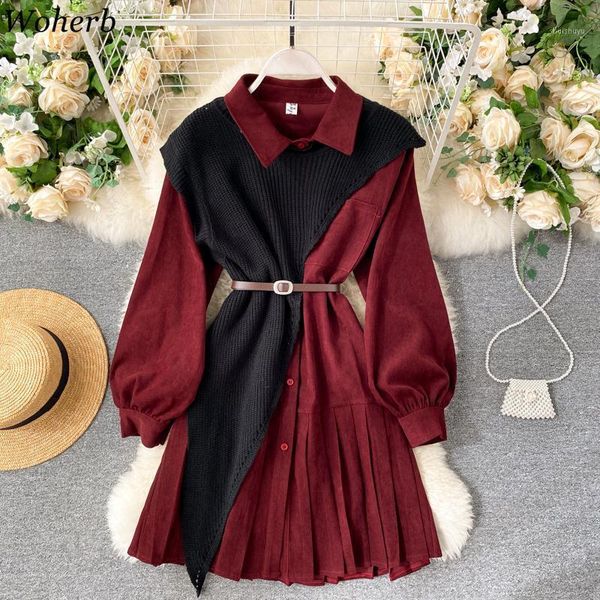 woherb autumn suit two piece outfits for women knitted cape + pleated dress+single korean chic 2 piece set 2020 conjuntos mujer1, Gray
woherb autumn suit two piece outfits for women knitted cape + pleated dress+single korean chic 2 piece set 2020 conjuntos mujer1, Gray