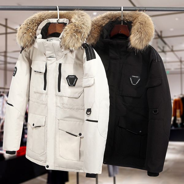 down men's winter 2020 new korean fashion big collar thickened casual jacket, Black;brown
down men's winter 2020 new korean fashion big collar thickened casual jacket, Black;brown