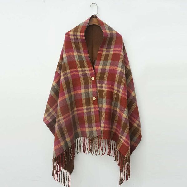 cashmere shawl autumn and winter new plaid double-sided thickened tassel warm multi-purpose scarf cape women's fashion, Blue;black
cashmere shawl autumn and winter new plaid double-sided thickened tassel warm multi-purpose scarf cape women's fashion, Blue;black