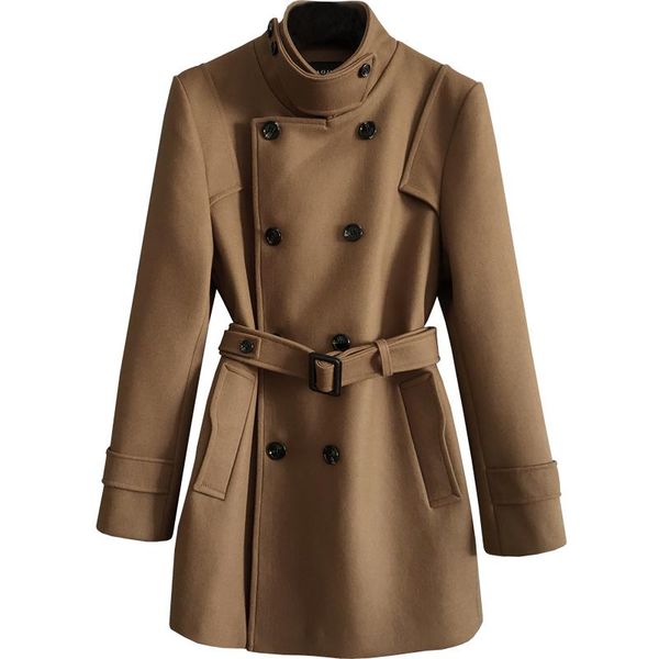 men's wool & blends stand-up collar woolen coat leisure style autumn and winter light luxury slim male fit overcoat 6xl, Black
men's wool & blends stand-up collar woolen coat leisure style autumn and winter light luxury slim male fit overcoat 6xl, Black