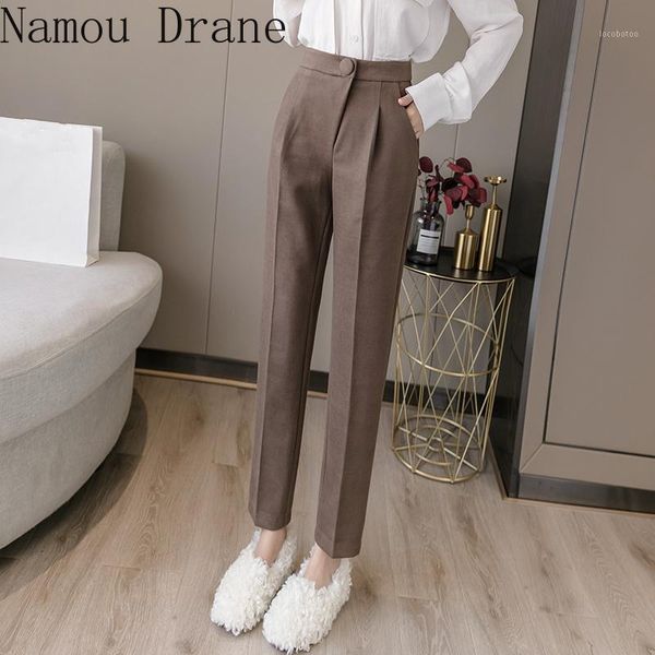 women's pants & capris 2021 autumn winter woolen women's formal harem button high waist office lady ankle-length chic workwear pan, Black;white
women's pants & capris 2021 autumn winter woolen women's formal harem button high waist office lady ankle-length chic workwear pan, Black;white