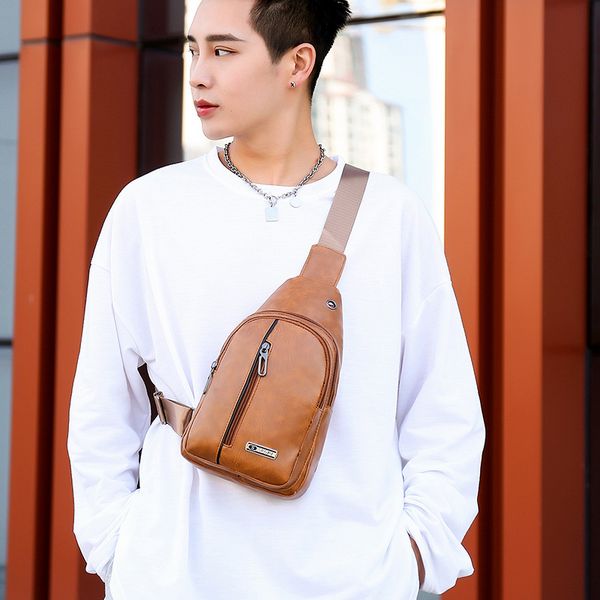 chest bag men's casual single-shoulder hundred and light pu business backpack small crossbody chest tide, Black;red
chest bag men's casual single-shoulder hundred and light pu business backpack small crossbody chest tide, Black;red