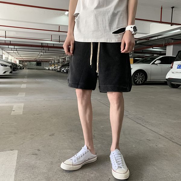 summer solid color shorts men's loose korean fashion couple casual drawstring thin sports beach pants, White;black
summer solid color shorts men's loose korean fashion couple casual drawstring thin sports beach pants, White;black
