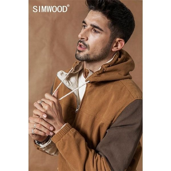 simwood hooded patchwork contrast color jackets men vintage 100% cotton outerwear plus size spring winter new field coats 980586 201103, Black;brown
simwood hooded patchwork contrast color jackets men vintage 100% cotton outerwear plus size spring winter new field coats 980586 201103, Black;brown