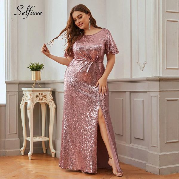 plus size dark purple mermaid women dresses short sleeve o-neck split sequined bodycon maxi dresses vestidos de verano 2020, Black;gray
plus size dark purple mermaid women dresses short sleeve o-neck split sequined bodycon maxi dresses vestidos de verano 2020, Black;gray
