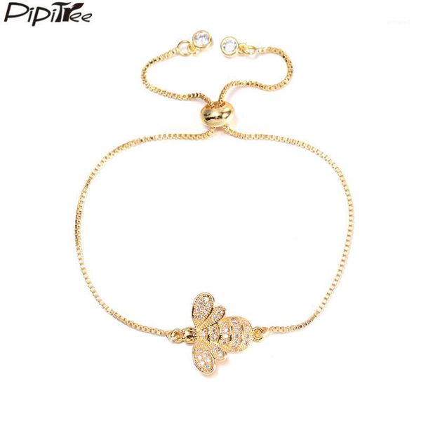 charm bracelets pipitree fashion cubic zirconia honeybee bracelet for women men adjustable slider chain jewelry birthday gift1, Golden;silver
charm bracelets pipitree fashion cubic zirconia honeybee bracelet for women men adjustable slider chain jewelry birthday gift1, Golden;silver