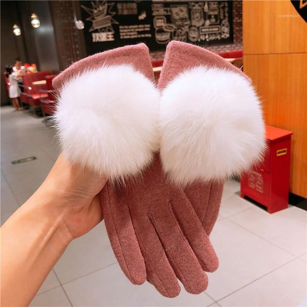 Wool winter gloves women Cashmere Fingerless gloves female fur Elegant Touch screen femme driving1, Blue;gray
Wool winter gloves women Cashmere Fingerless gloves female fur Elegant Touch screen femme driving1, Blue;gray