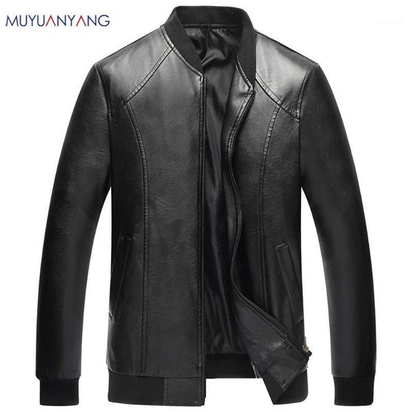 mu yuan yang 2019 men's business pu leather jacket fashion classic casual stand outside autumn winter new thicken 4xl1, Black
mu yuan yang 2019 men's business pu leather jacket fashion classic casual stand outside autumn winter new thicken 4xl1, Black