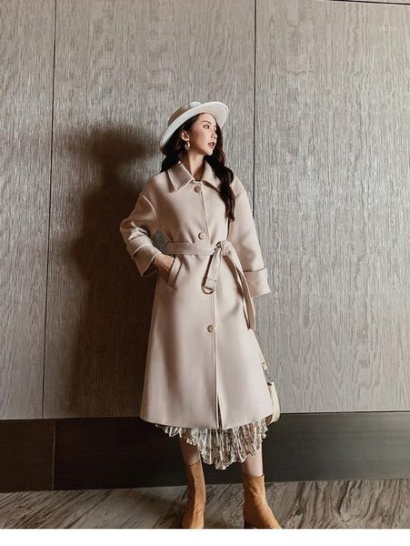 new 2020 coat women wool jackets trench winter plus size ladies thick outwear slim long tweed woolen blend female overcoat s02351, Black
new 2020 coat women wool jackets trench winter plus size ladies thick outwear slim long tweed woolen blend female overcoat s02351, Black